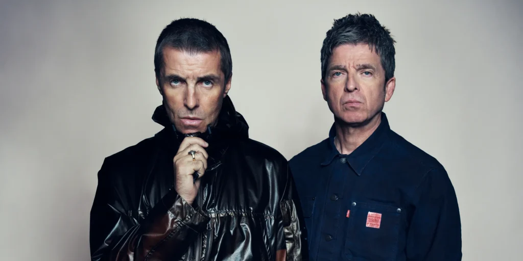 Liam and Noel Gallagher from Oasis.