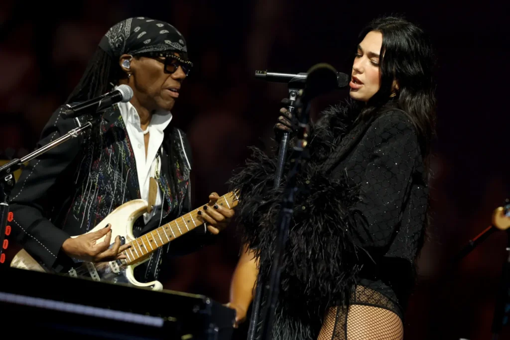 Dua Lipa and Nile Rogers for Radical Optimism Tour at Madison Square Garden